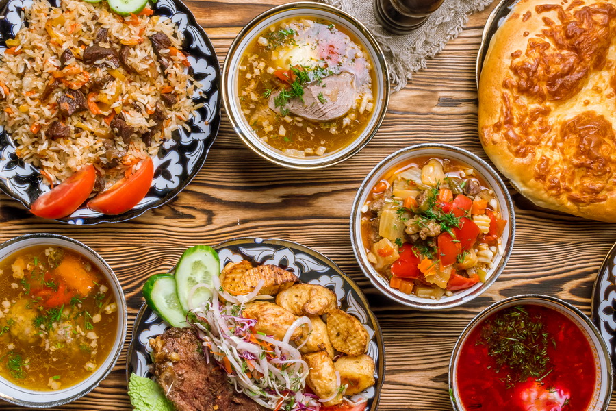آشپزخانه غذای ازبکی